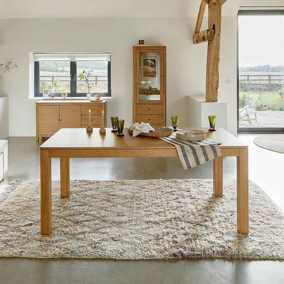Savannah Solid Heveawood Dining Table 180cm 2