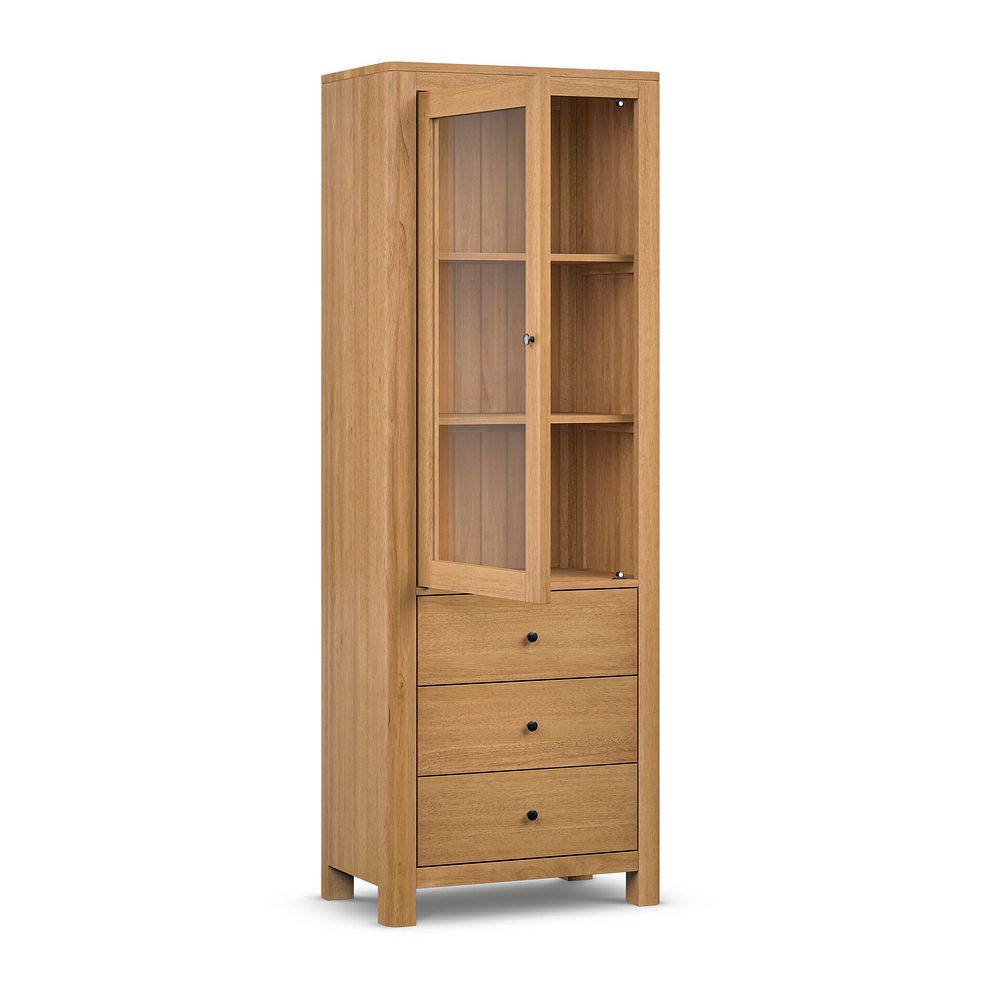 Savannah Solid Heveawood Display Cabinet 2
