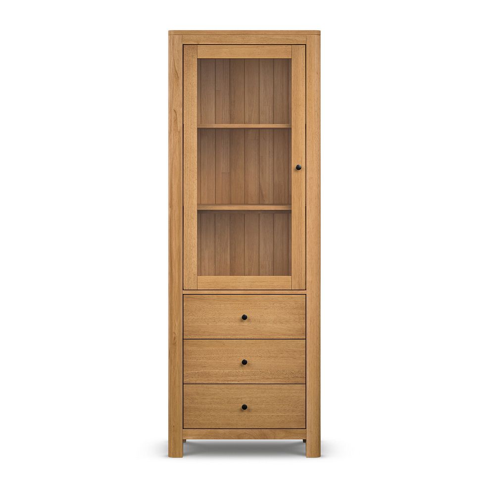 Savannah Solid Heveawood Display Cabinet 3