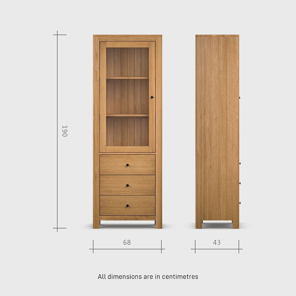 Savannah Solid Heveawood Display Cabinet 9