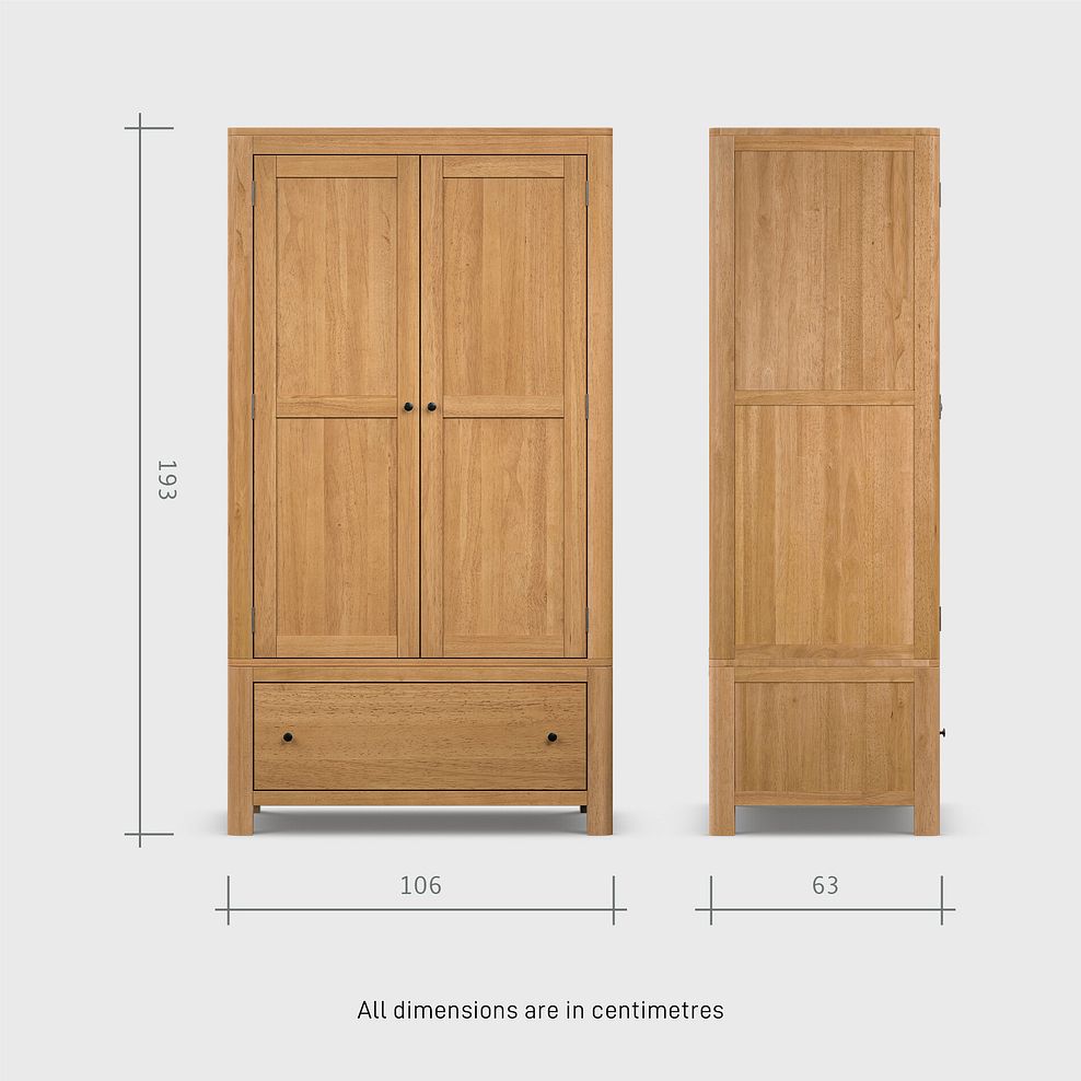 Savannah Solid Heveawood Double Wardrobe 11
