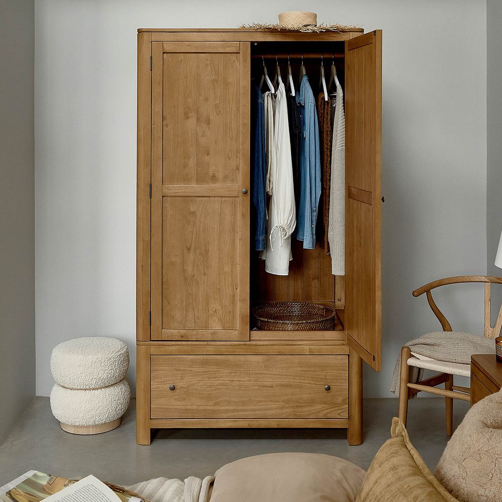 Savannah Solid Heveawood Double Wardrobe 4
