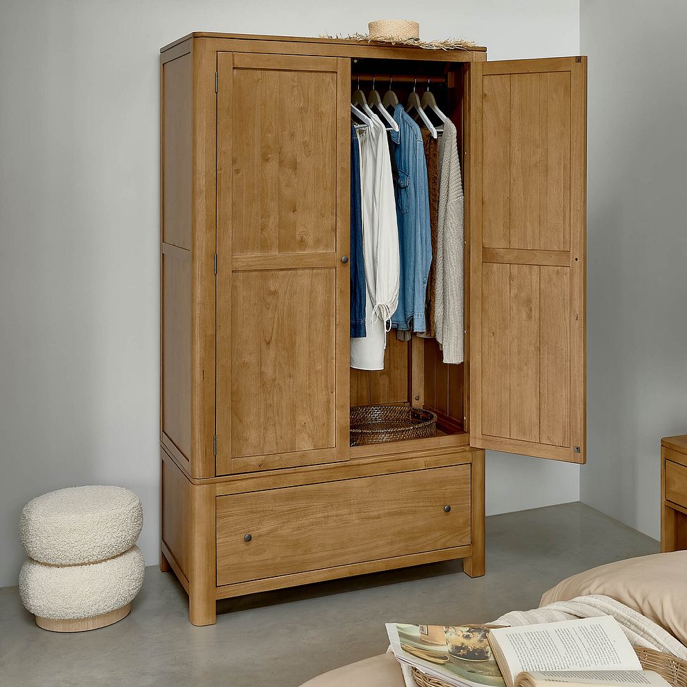 Savannah Solid Heveawood Double Wardrobe 2