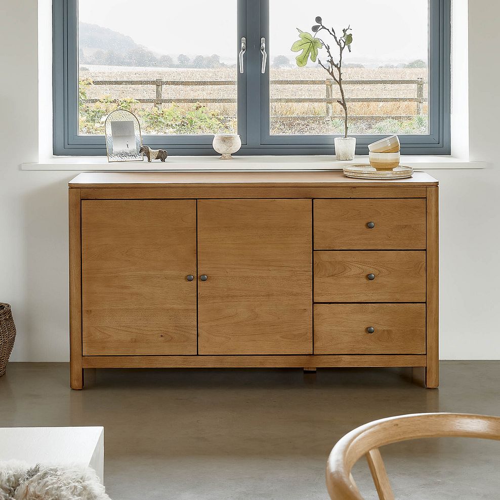Savannah Solid Heveawood Large Sideboard 3