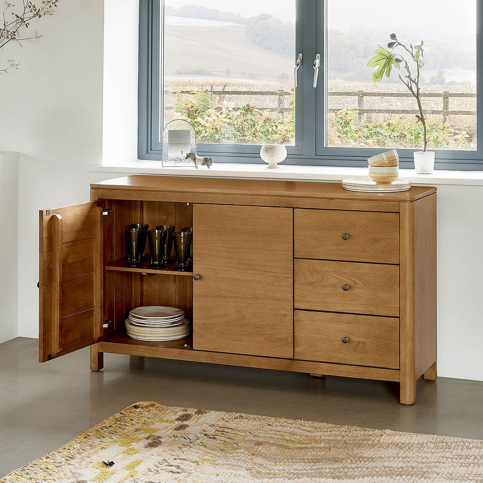 Savannah Solid Heveawood Large Sideboard 2