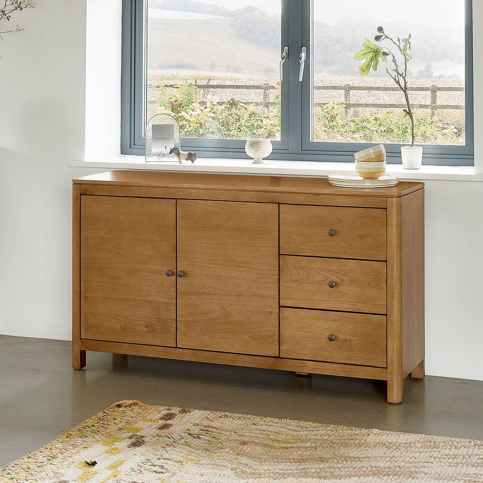 Savannah Solid Heveawood Large Sideboard 1