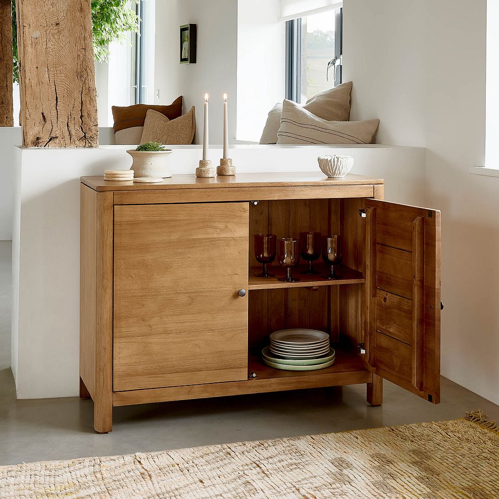 Savannah Solid Heveawood Small Sideboard 2