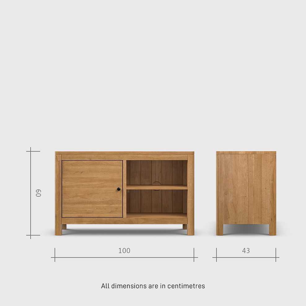 Savannah Solid Heveawood Small TV Unit 8