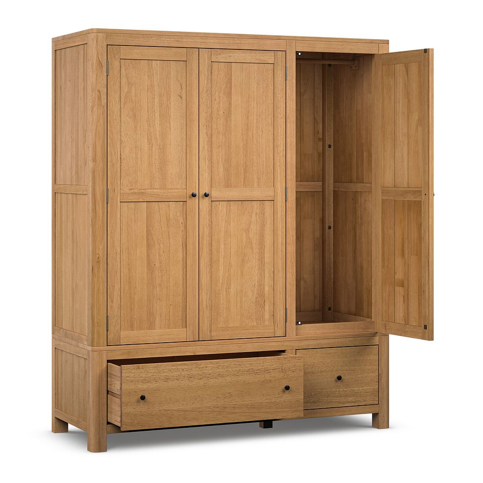 Savannah Solid Heveawood Triple Wardrobe 3