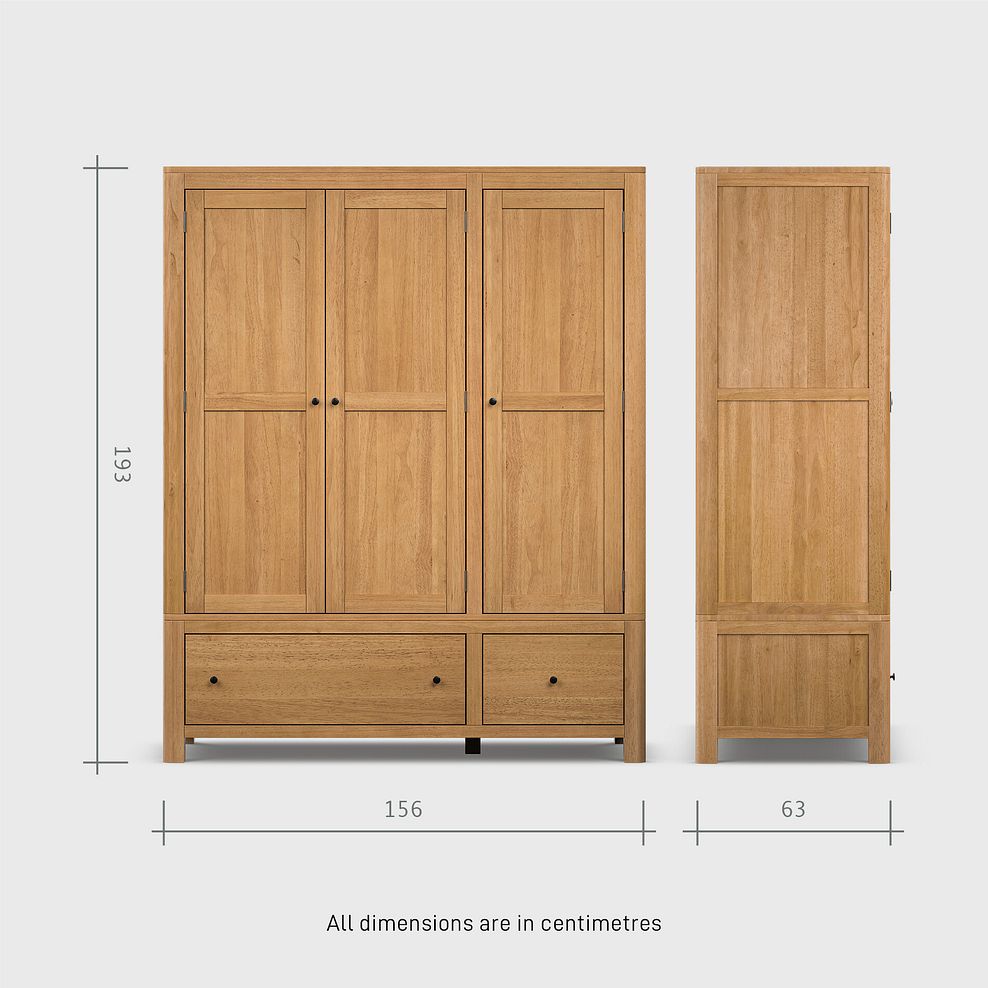 Savannah Solid Heveawood Triple Wardrobe 13