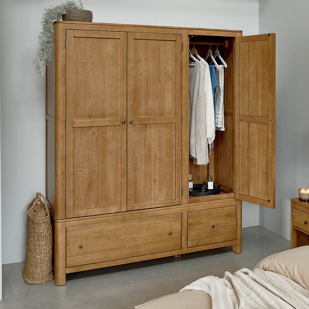 Savannah Solid Heveawood Triple Wardrobe 2