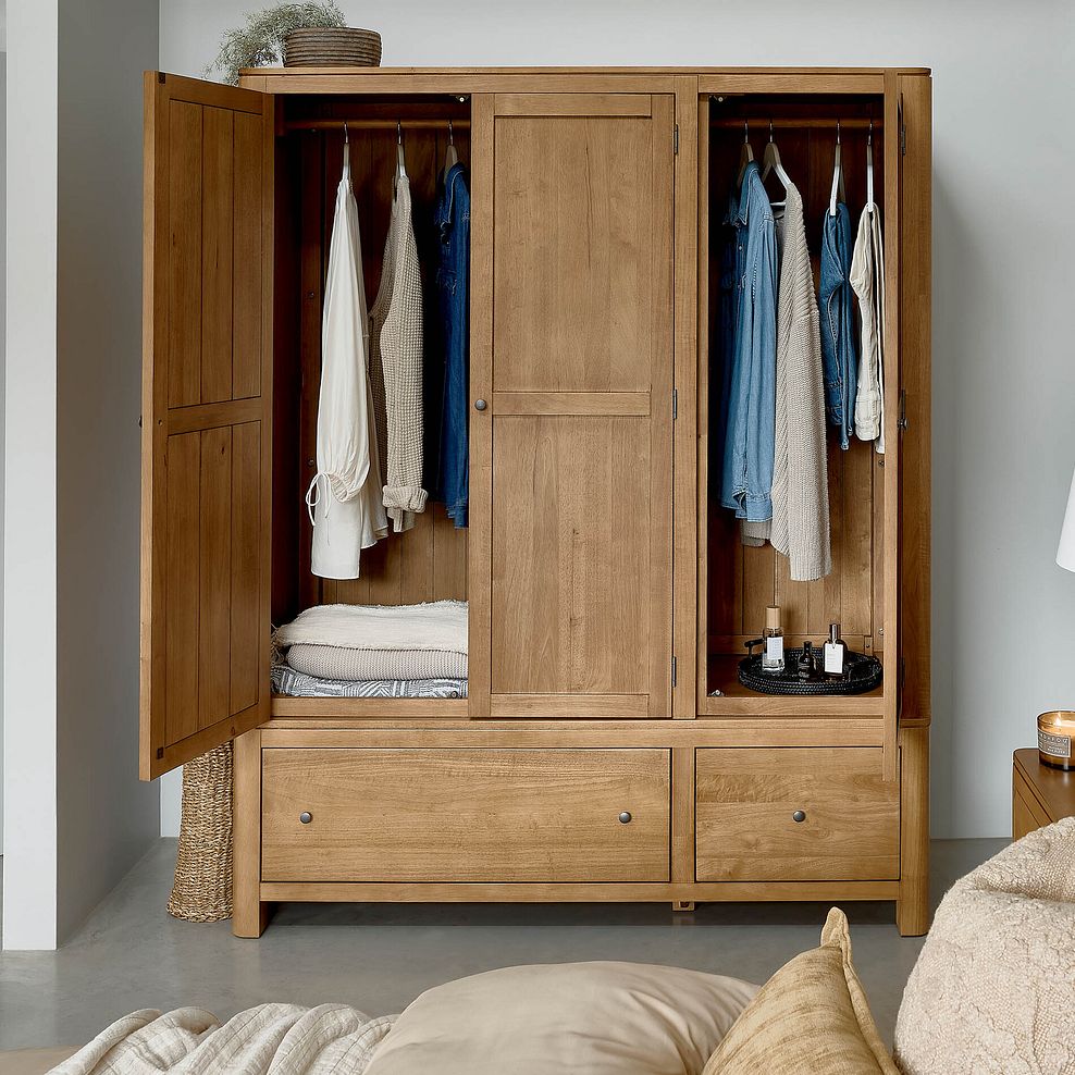 Savannah Solid Heveawood Triple Wardrobe 4