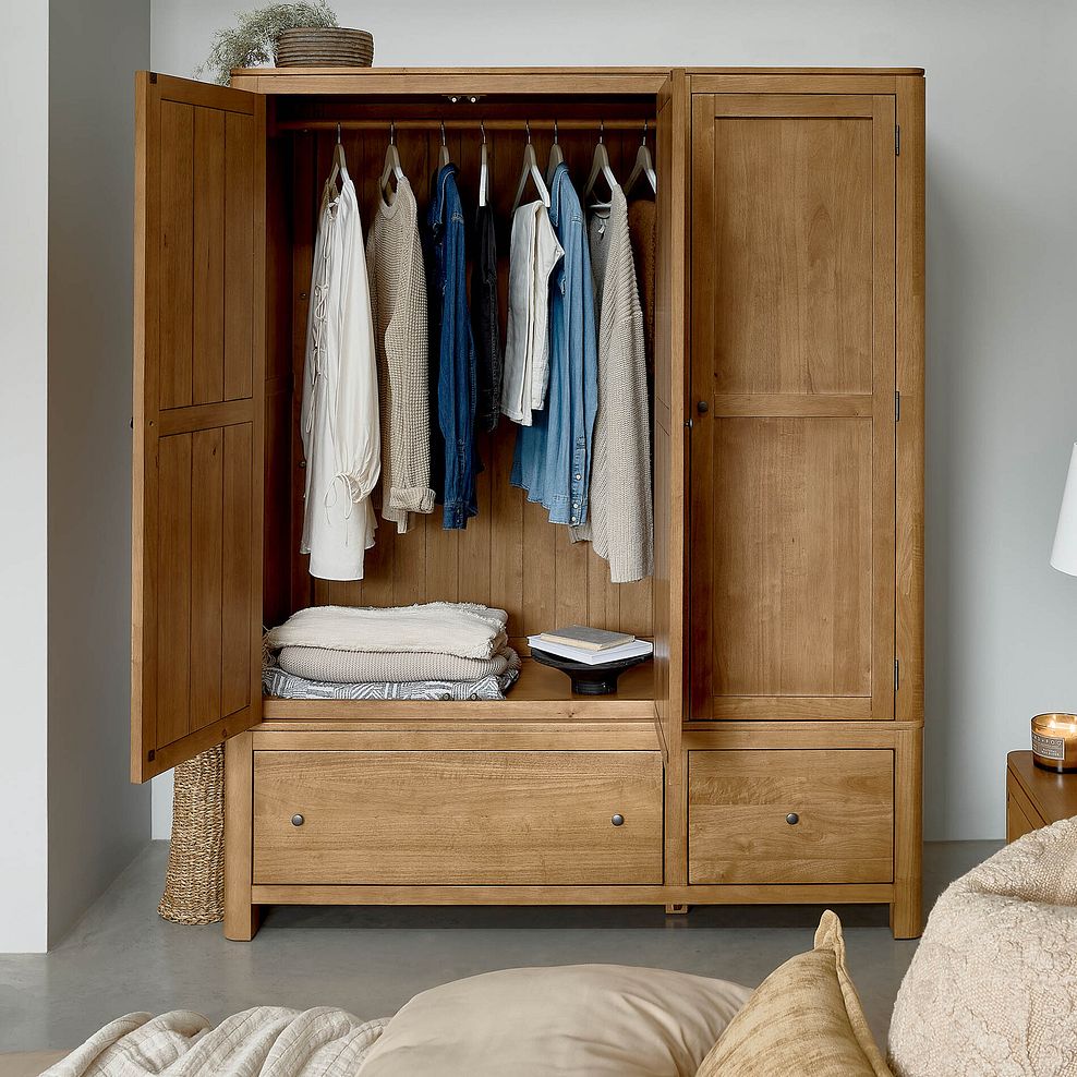 Savannah Solid Heveawood Triple Wardrobe 5