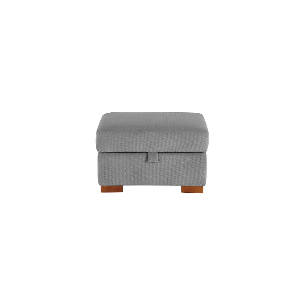 Seattle Storage Footstool in Grey fabric Thumbnail 3
