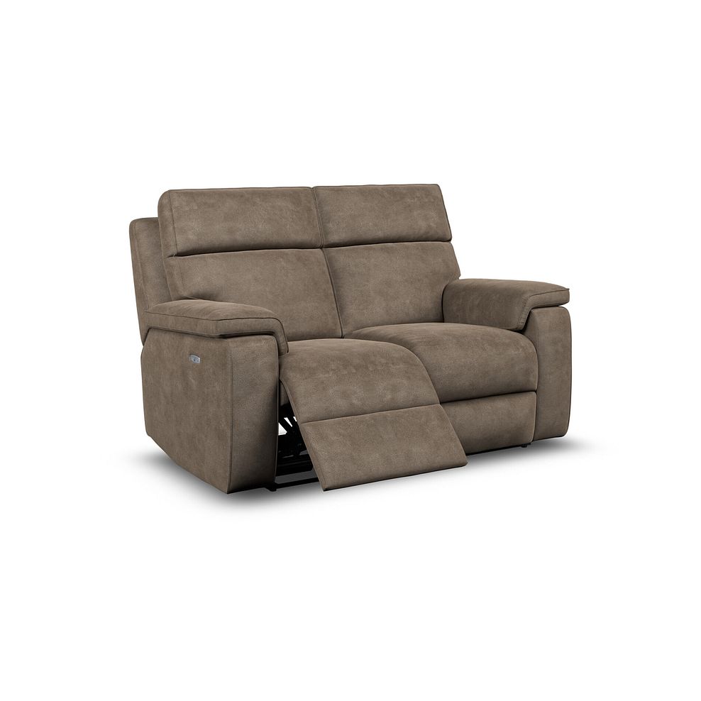 Selby 2 Seater Power Recliner Sofa in Miller Earth Brown Fabric 2