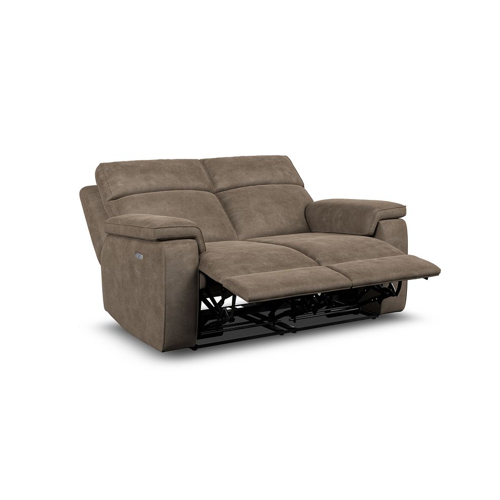 Selby 2 Seater Power Recliner Sofa in Miller Earth Brown Fabric 4