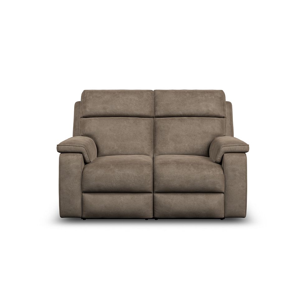 Selby 2 Seater Power Recliner Sofa in Miller Earth Brown Fabric 5