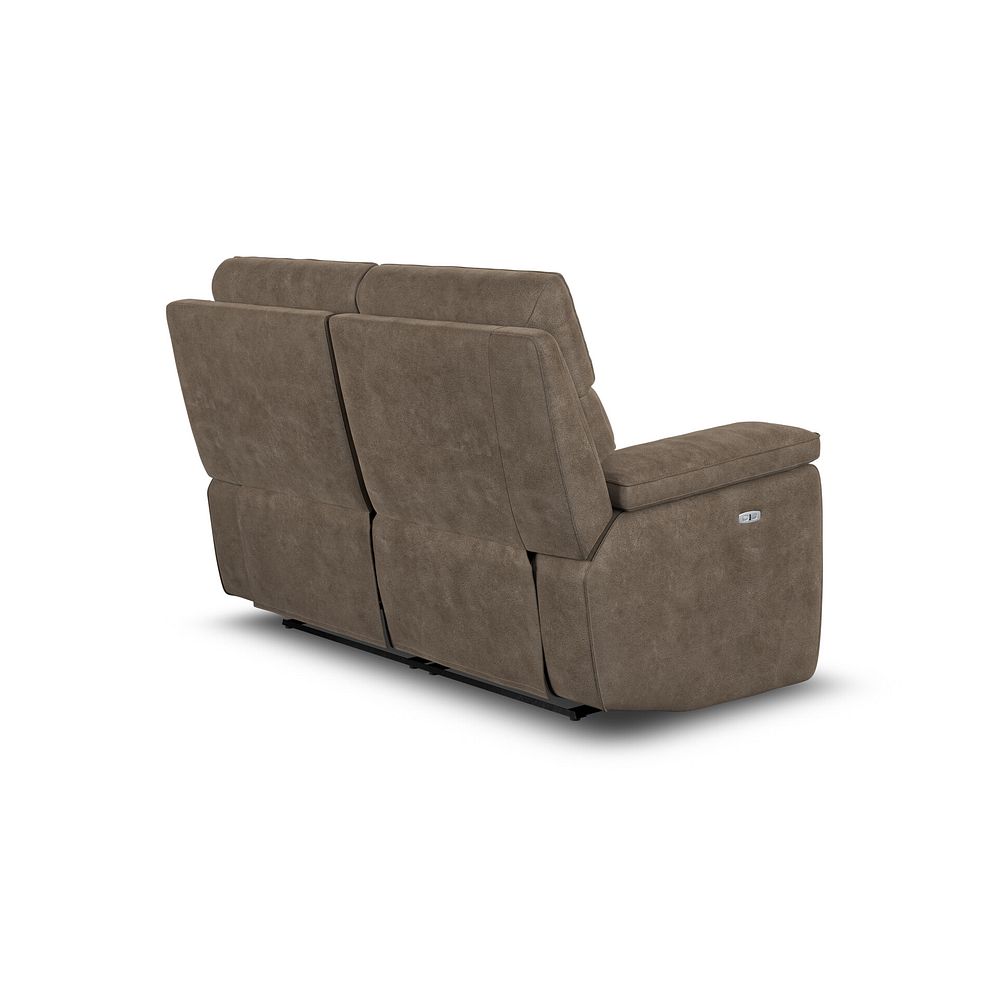 Selby 2 Seater Power Recliner Sofa in Miller Earth Brown Fabric 6