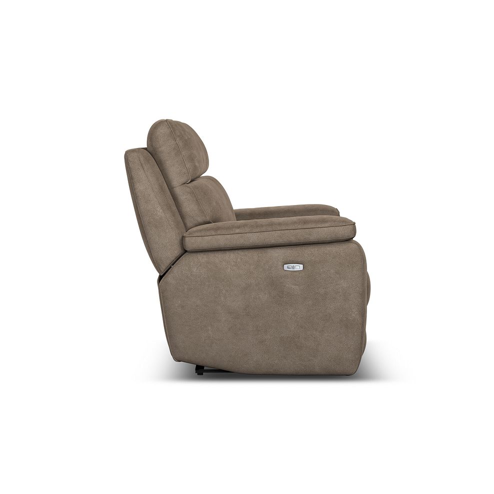 Selby 2 Seater Power Recliner Sofa in Miller Earth Brown Fabric 7