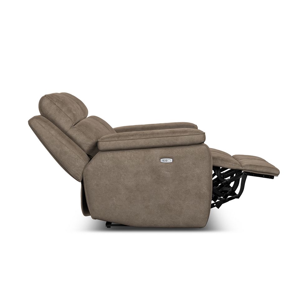 Selby 2 Seater Power Recliner Sofa in Miller Earth Brown Fabric 8