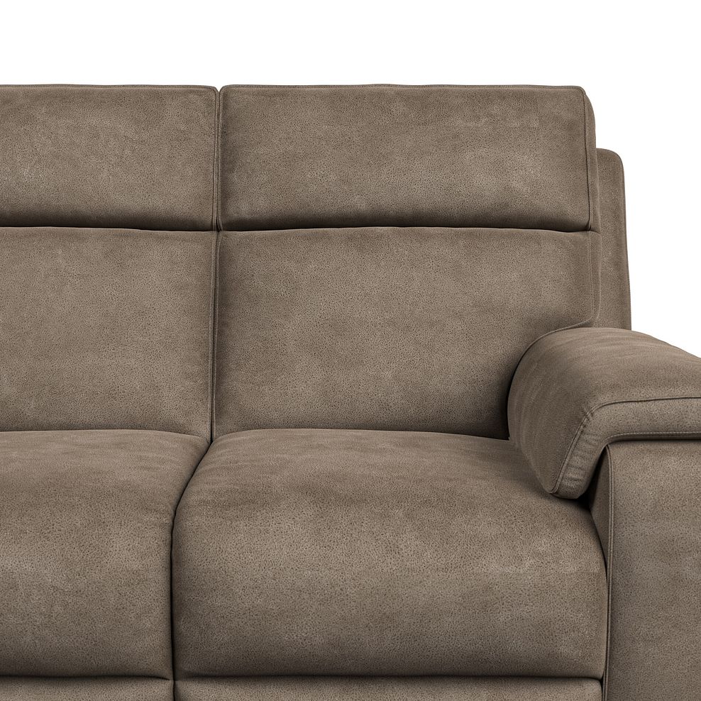 Selby 2 Seater Power Recliner Sofa in Miller Earth Brown Fabric 10