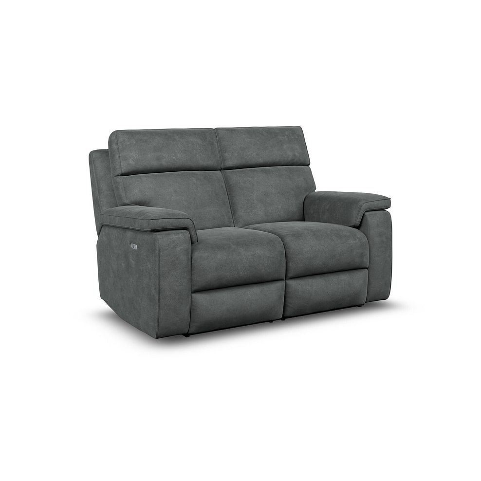 Selby 2 Seater Power Recliner Sofa in Miller Grey Fabric 1