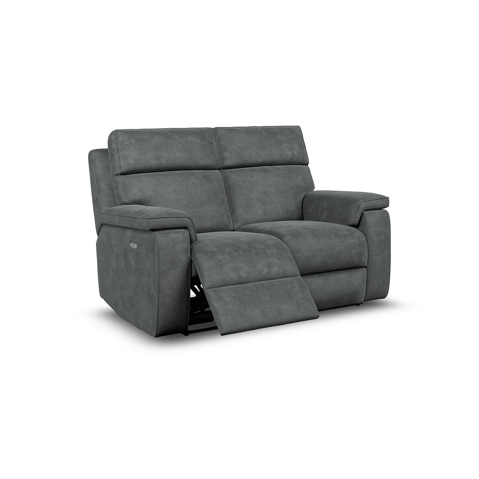 Selby 2 Seater Power Recliner Sofa in Miller Grey Fabric 2