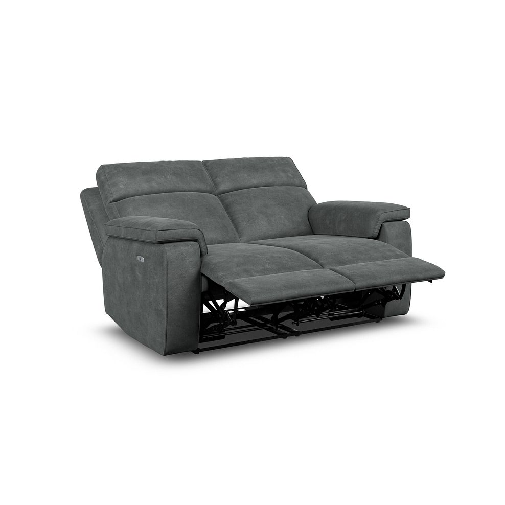 Selby 2 Seater Power Recliner Sofa in Miller Grey Fabric 4