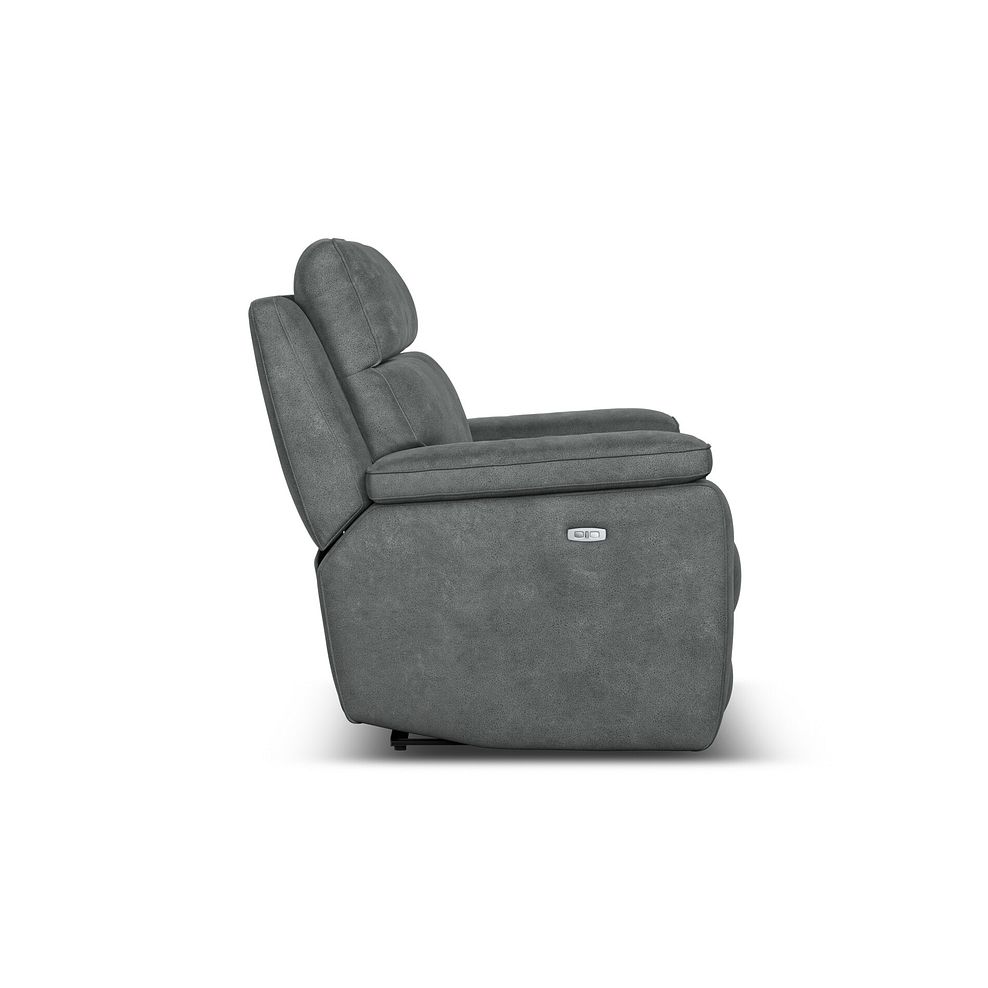 Selby 2 Seater Power Recliner Sofa in Miller Grey Fabric 7