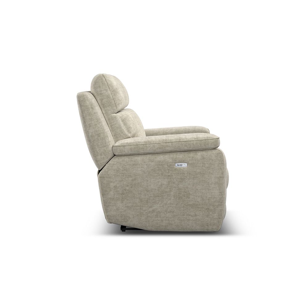 Selby 2 Seater Power Recliner Sofa in Plush Beige Fabric 9