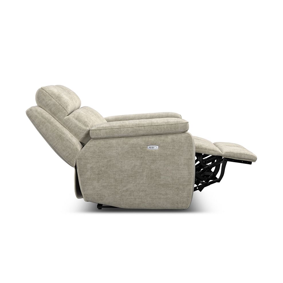 Selby 2 Seater Power Recliner Sofa in Plush Beige Fabric 10