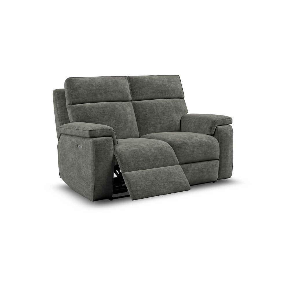 Selby 2 Seater Power Recliner Sofa in Plush Charcoal Fabric 2