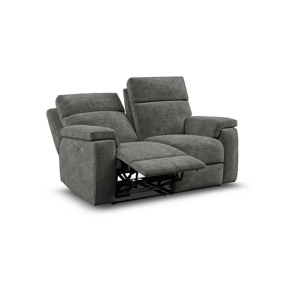 Selby 2 Seater Power Recliner Sofa in Plush Charcoal Fabric 3