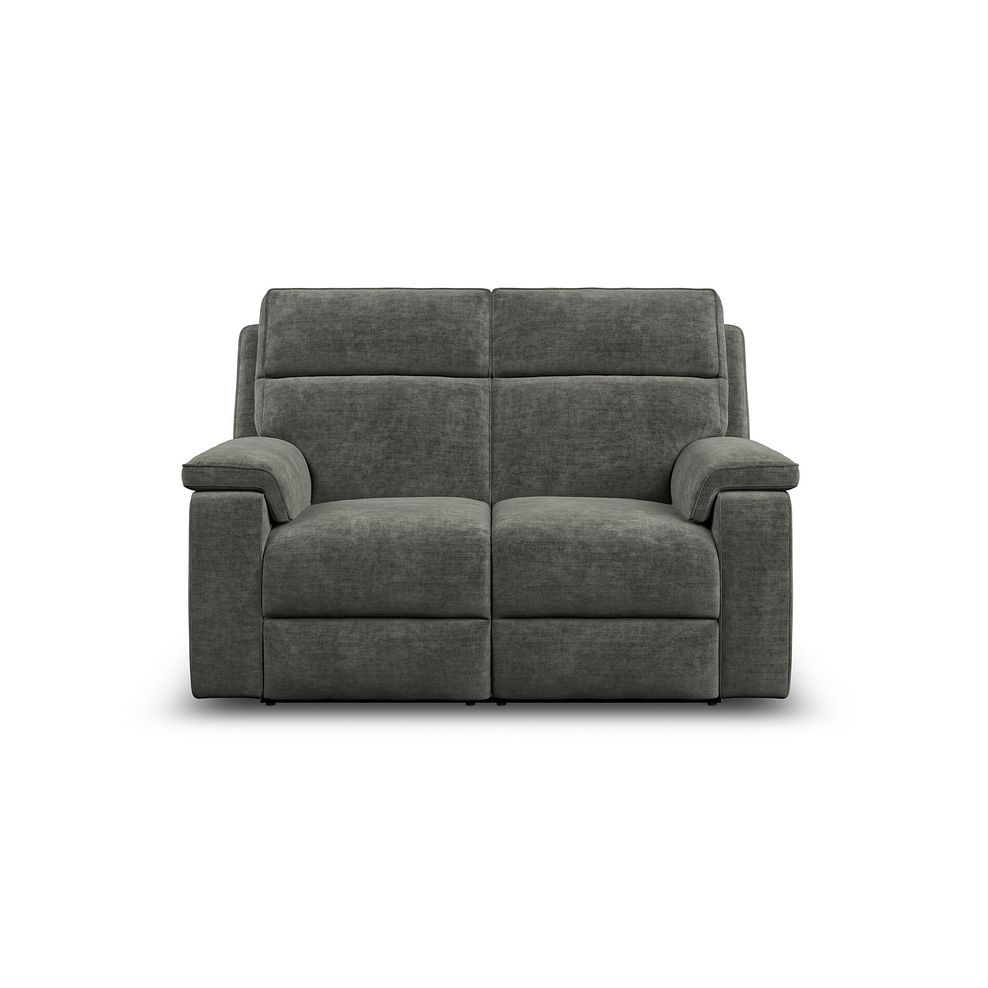 Selby 2 Seater Power Recliner Sofa in Plush Charcoal Fabric 5