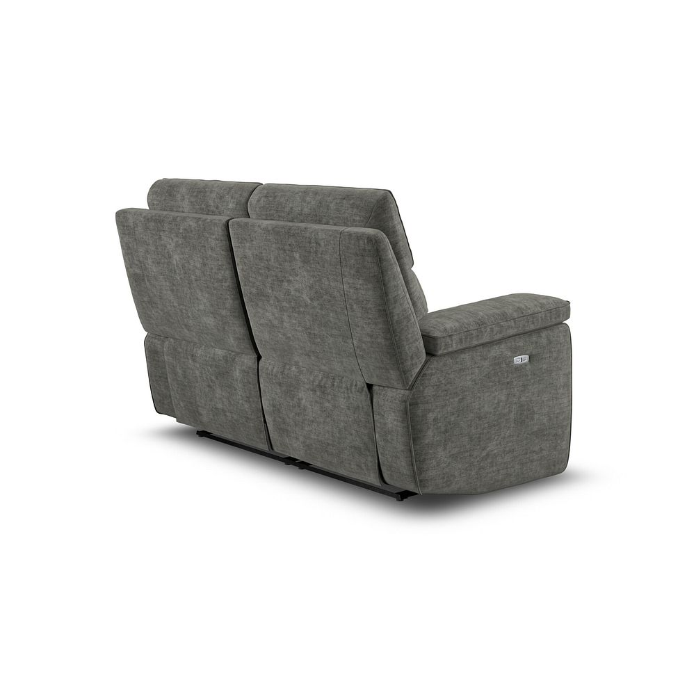 Selby 2 Seater Power Recliner Sofa in Plush Charcoal Fabric 6