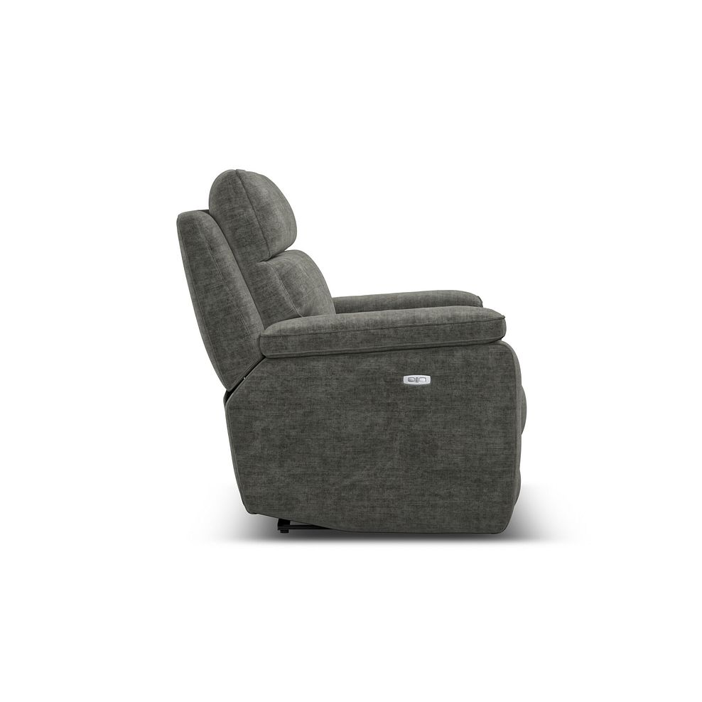 Selby 2 Seater Power Recliner Sofa in Plush Charcoal Fabric 7