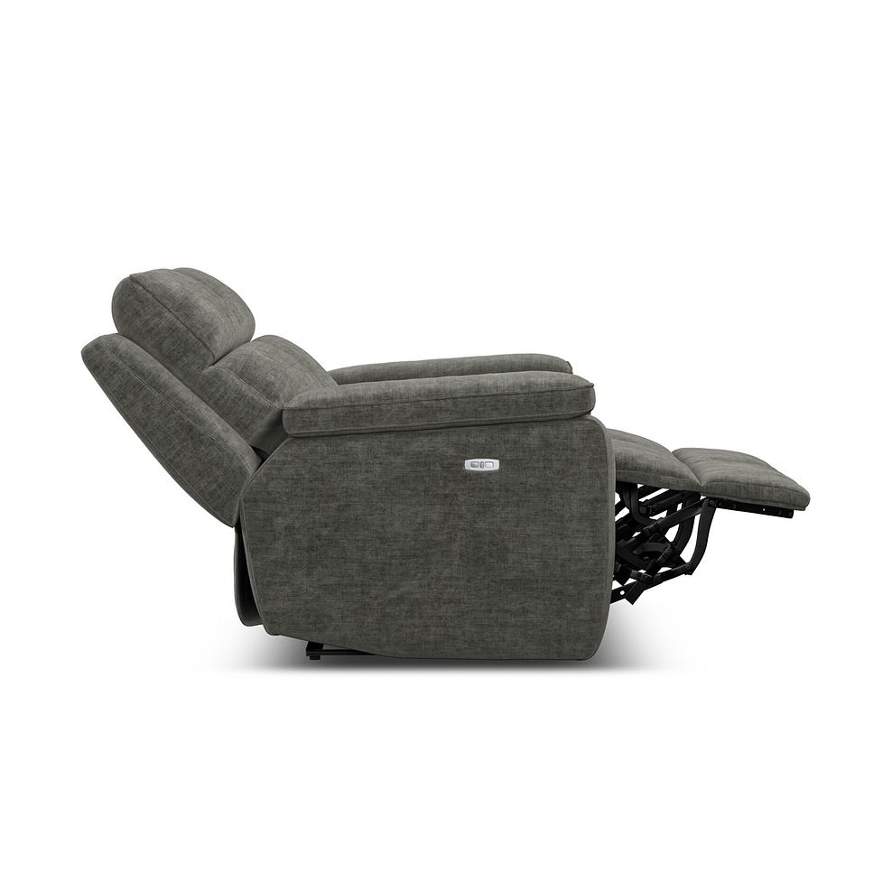 Selby 2 Seater Power Recliner Sofa in Plush Charcoal Fabric 8