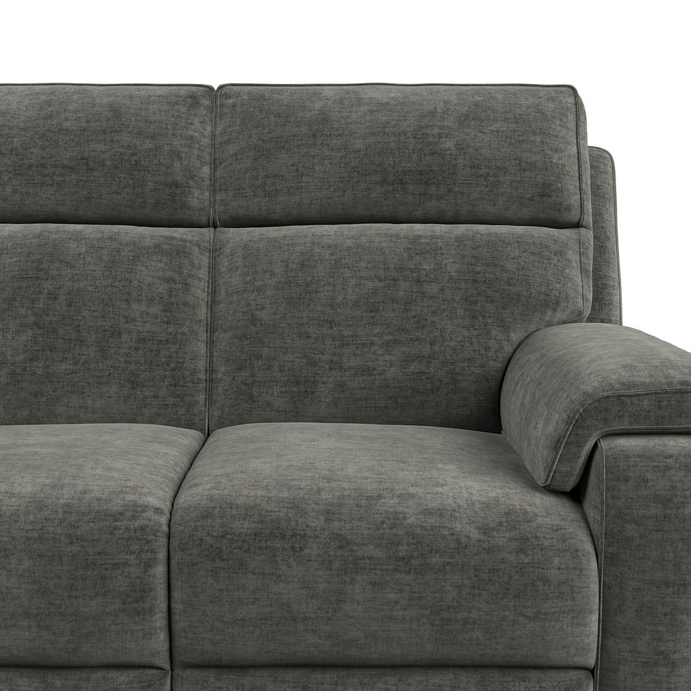 Selby 2 Seater Power Recliner Sofa in Plush Charcoal Fabric 10