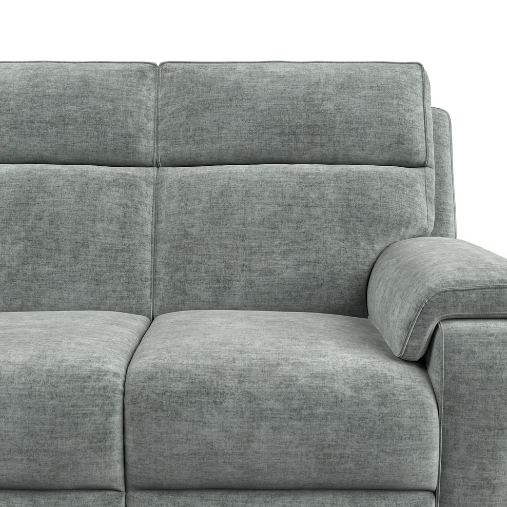 Selby 2 Seater Power Recliner Sofa in Plush Silver Fabric 10