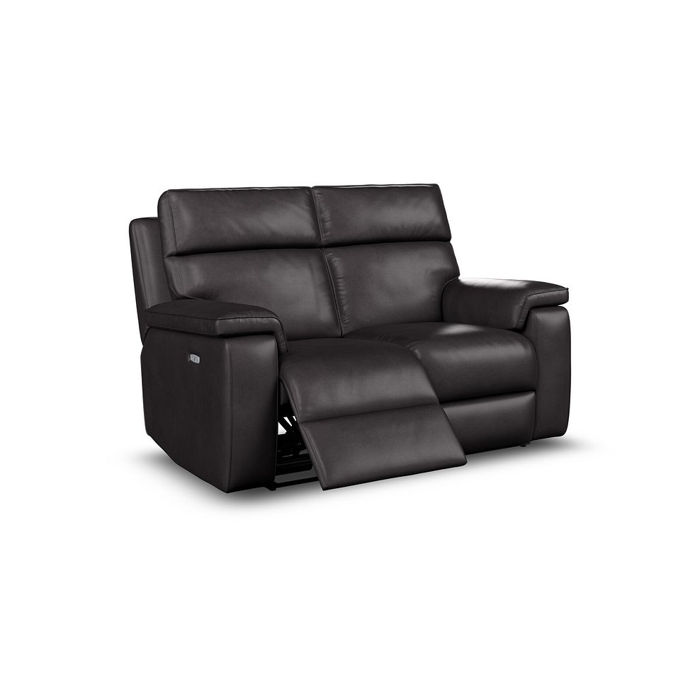 Selby 2 Seater Power Recliner Sofa in Virgo Black Leather 4