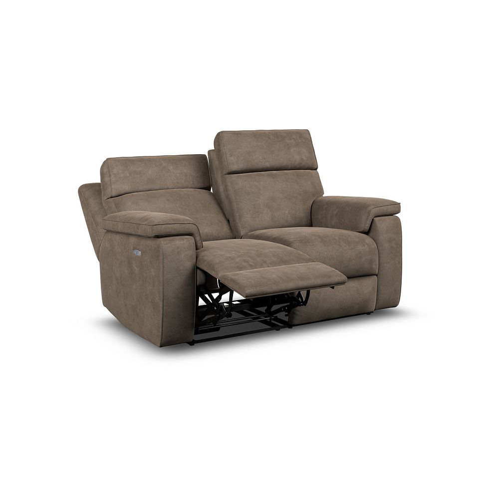 Selby 2 Seater Power Recliner Sofa with Power Headrest in Miller Earth Brown Fabric 4