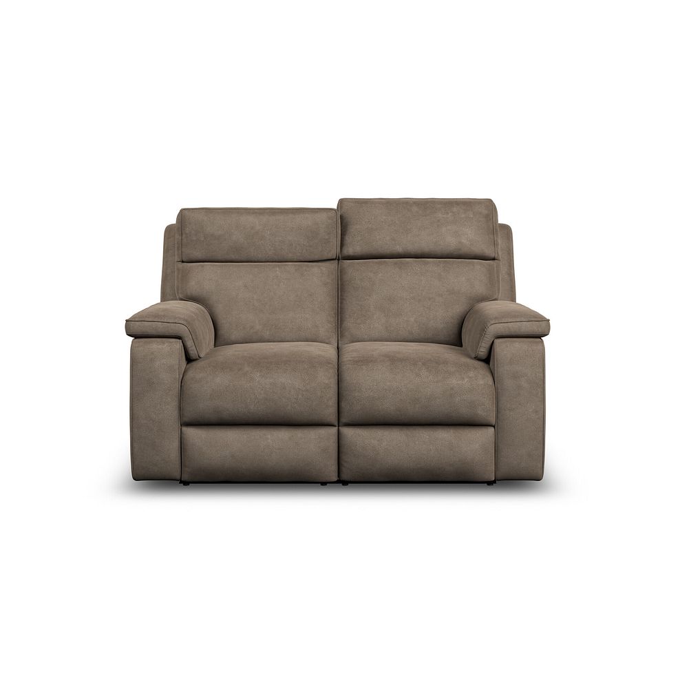 Selby 2 Seater Power Recliner Sofa with Power Headrest in Miller Earth Brown Fabric 6