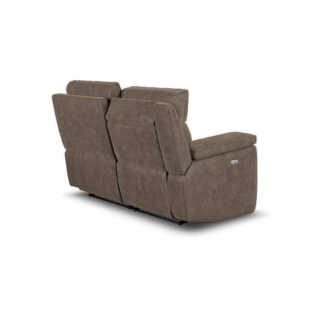 Selby 2 Seater Power Recliner Sofa with Power Headrest in Miller Earth Brown Fabric 7