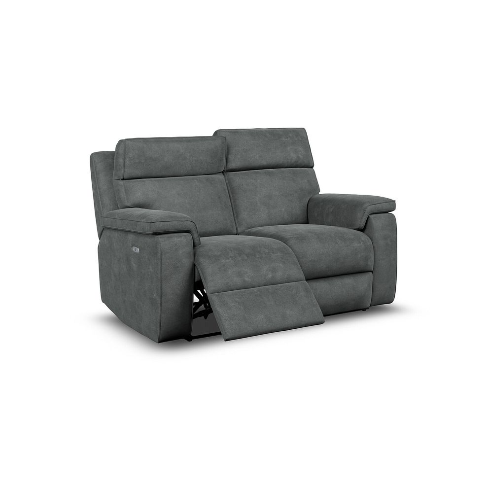 Selby 2 Seater Power Recliner Sofa with Power Headrest in Miller Grey Fabric 3