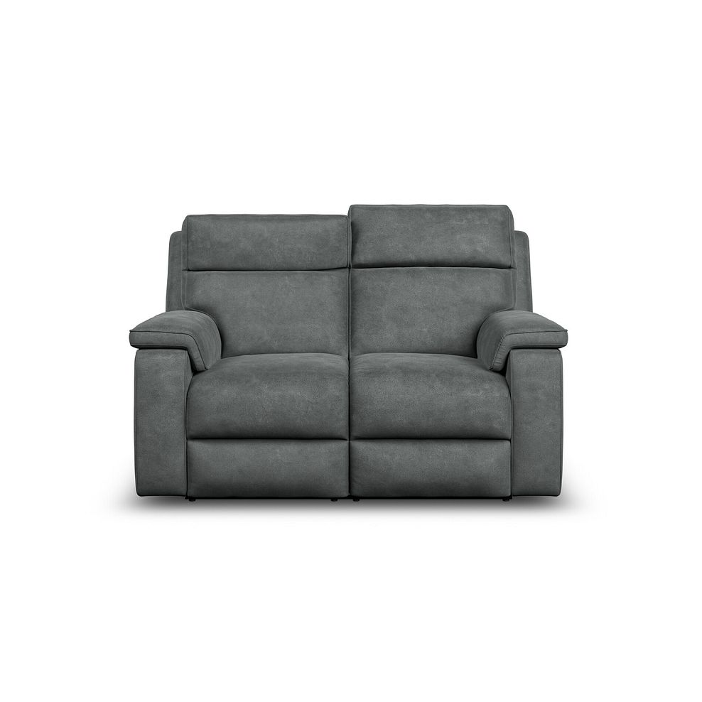 Selby 2 Seater Power Recliner Sofa with Power Headrest in Miller Grey Fabric 6