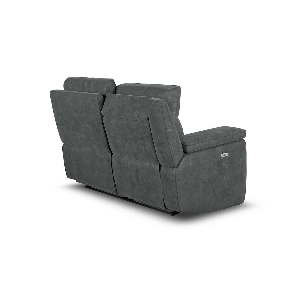 Selby 2 Seater Power Recliner Sofa with Power Headrest in Miller Grey Fabric 7