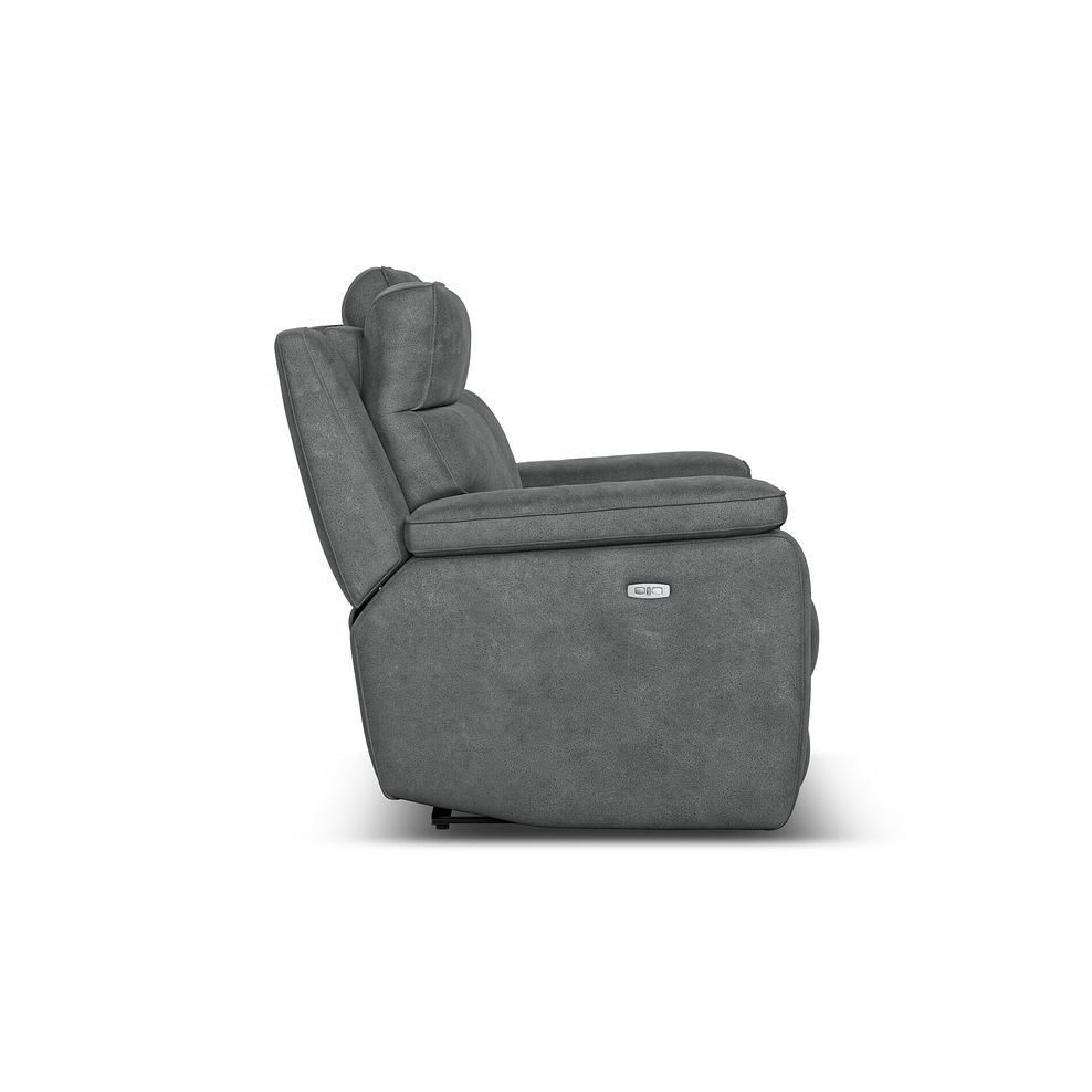 Selby 2 Seater Power Recliner Sofa with Power Headrest in Miller Grey Fabric 8