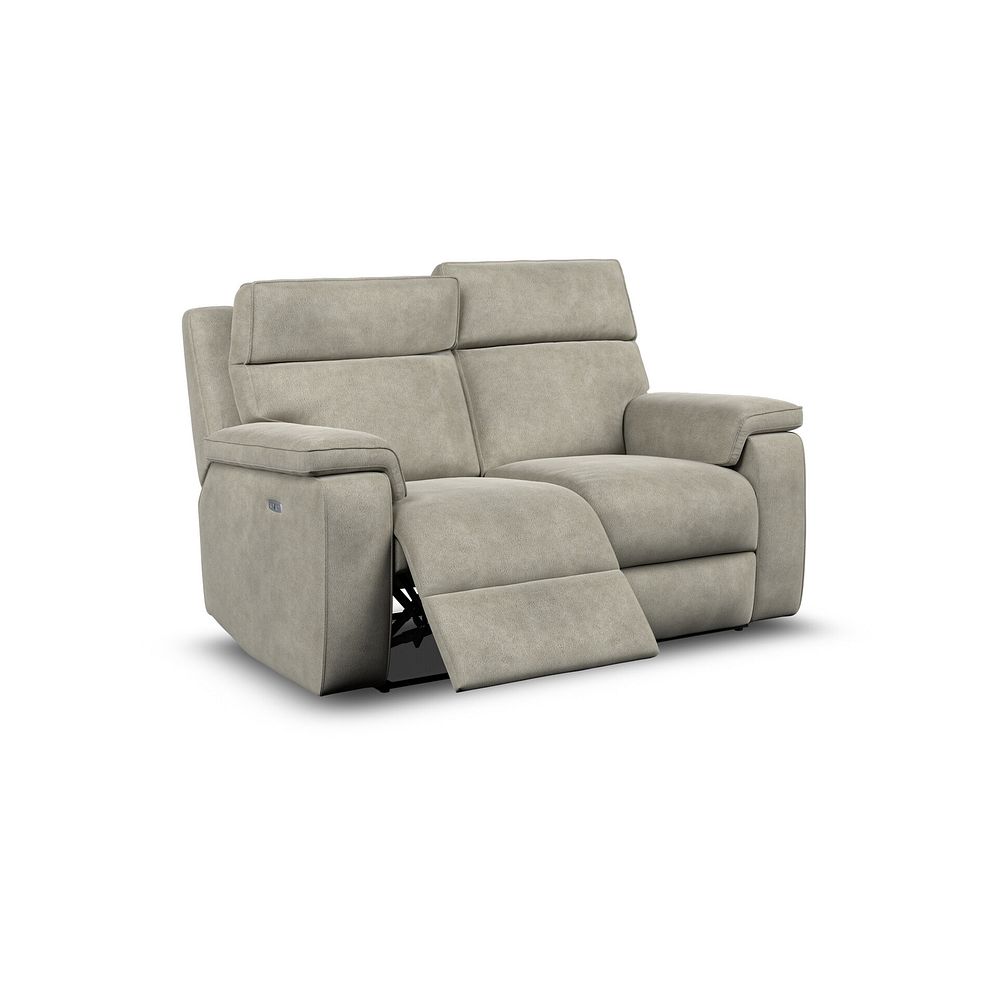 Selby 2 Seater Power Recliner Sofa with Power Headrest in Miller Taupe Fabric 3