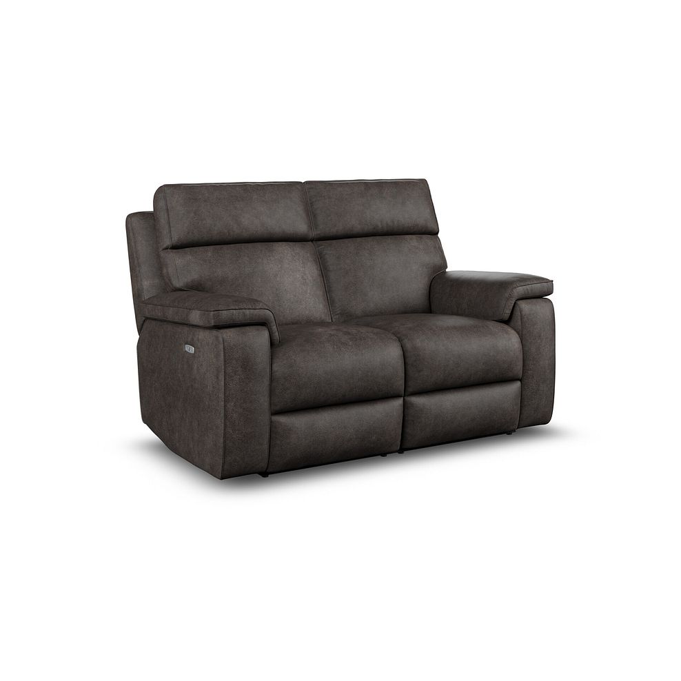 Selby 2 Seater Power Recliner Sofa with Power Headrest in Pilgrim Pewter Fabric 1