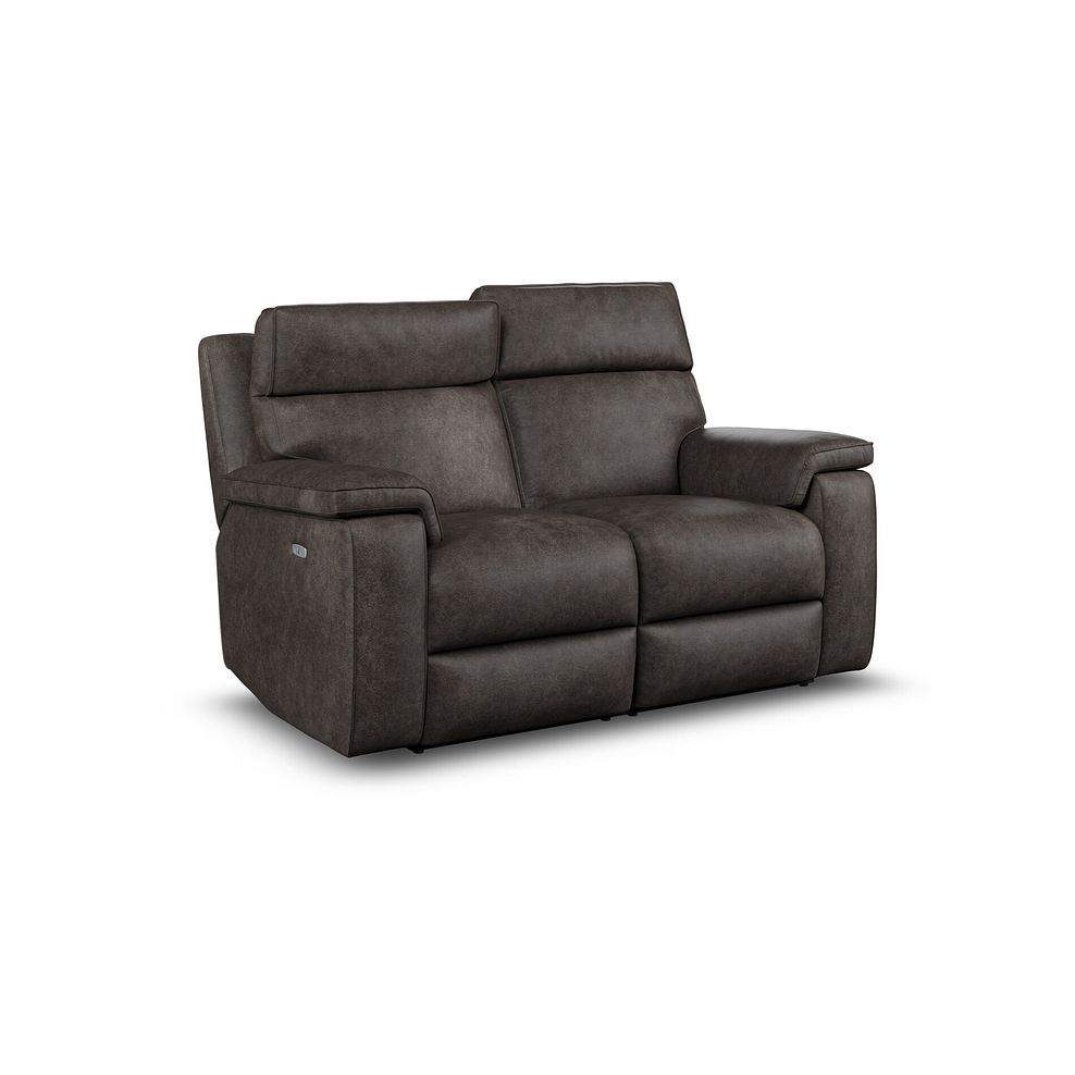 Selby 2 Seater Power Recliner Sofa with Power Headrest in Pilgrim Pewter Fabric 2